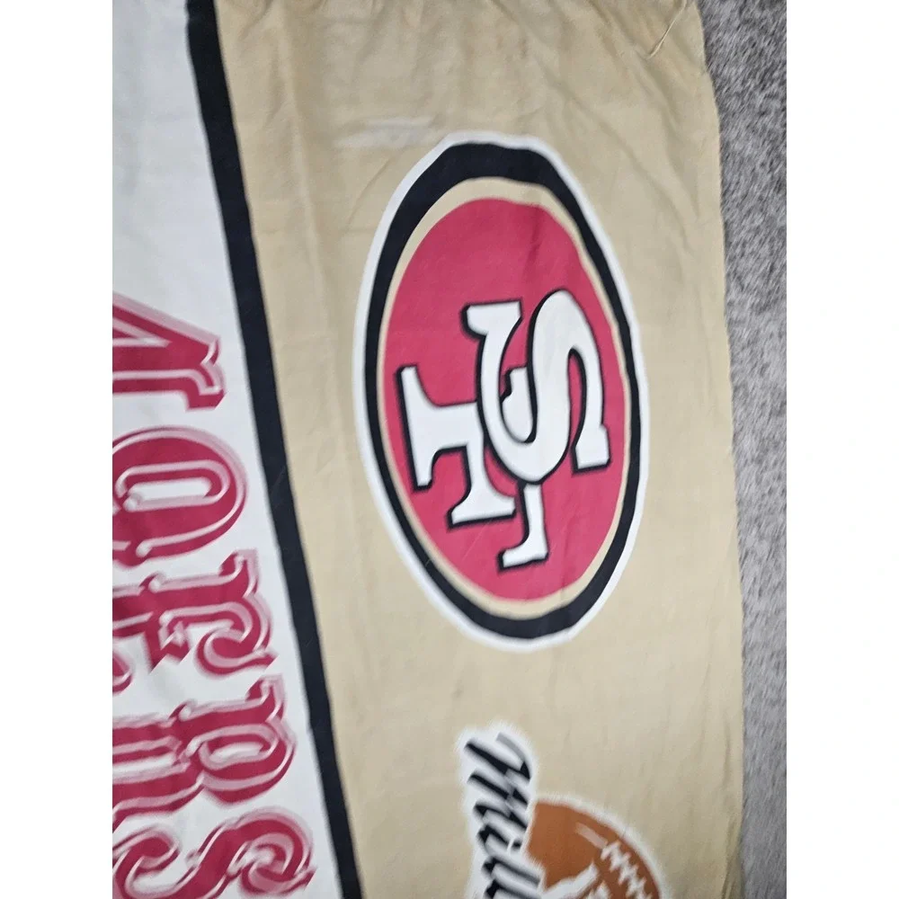Vintage‎ Miller Lite Time Beer 49ers NFL Flag 60x31 1998 Vanguard Visual RARE